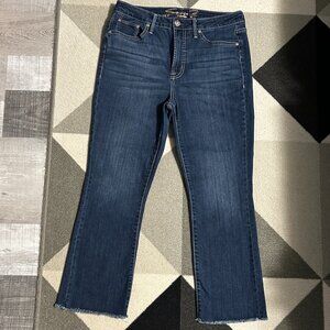 Seven7 Straight Leg Frayed Hem Cropped Jeans Women's Size 8